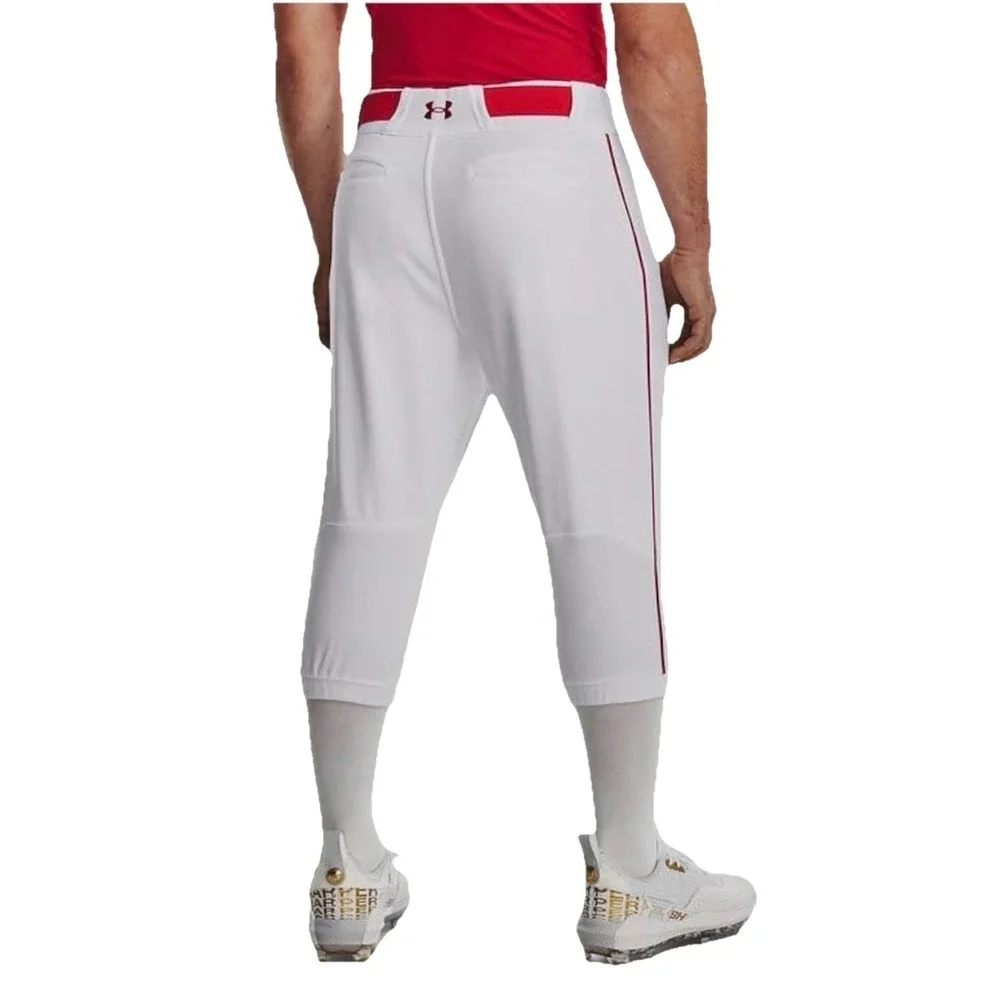 Under‎ Armour Baseball Pants Mens S Small White Red Gameday Vanish Piped Knicker